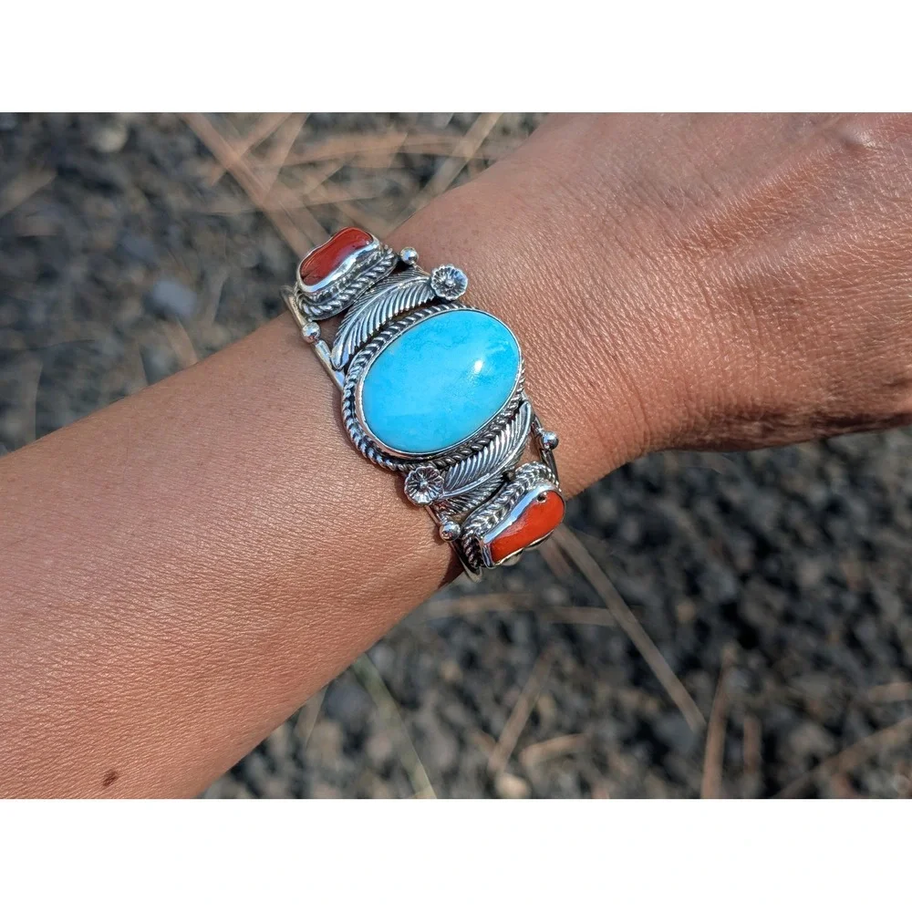 Navajo Sterling Silver Cuff Bracelet Genuine Native American Jewelry 6.25 ** - Picture 9 of 11